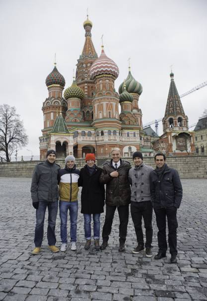 C&#39; stato anche il tempo per una foto davanti al Cremlino
